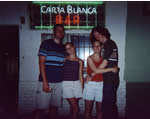 Boyce, Autumn, Amy, and Greg outside of the Carta Blanca bar